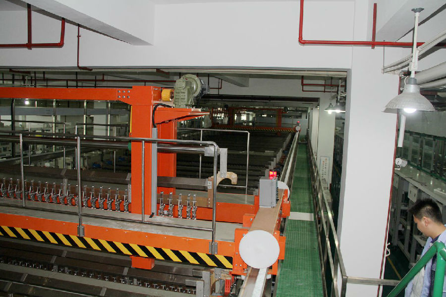Gantry electroplating line
